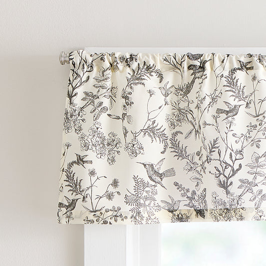 Curtainworks Hummingbird Valance and Tier Set