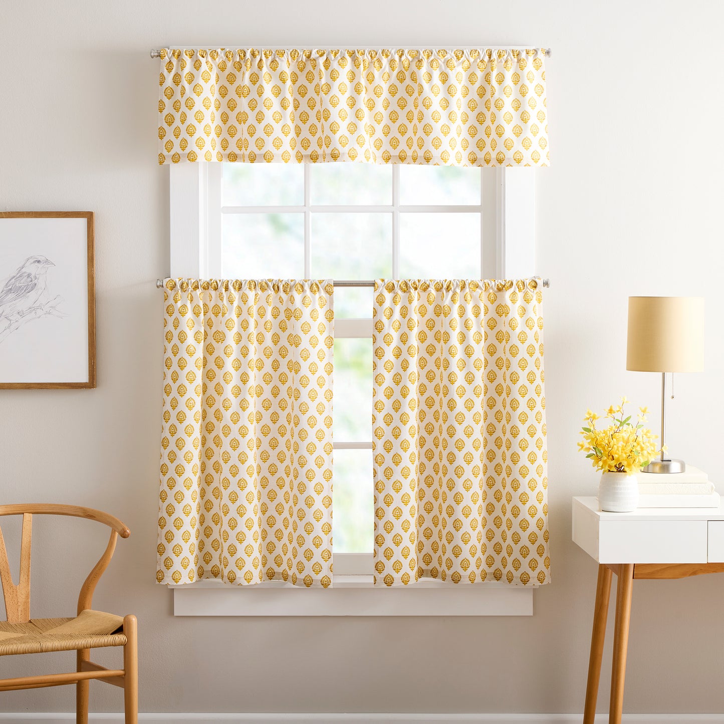 Curtainworks Kiara Valance and Tiers Set