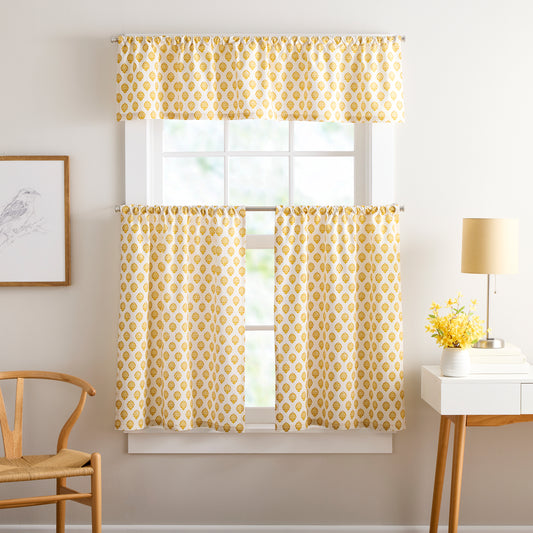 Curtainworks Kiara Valance and Tiers Set