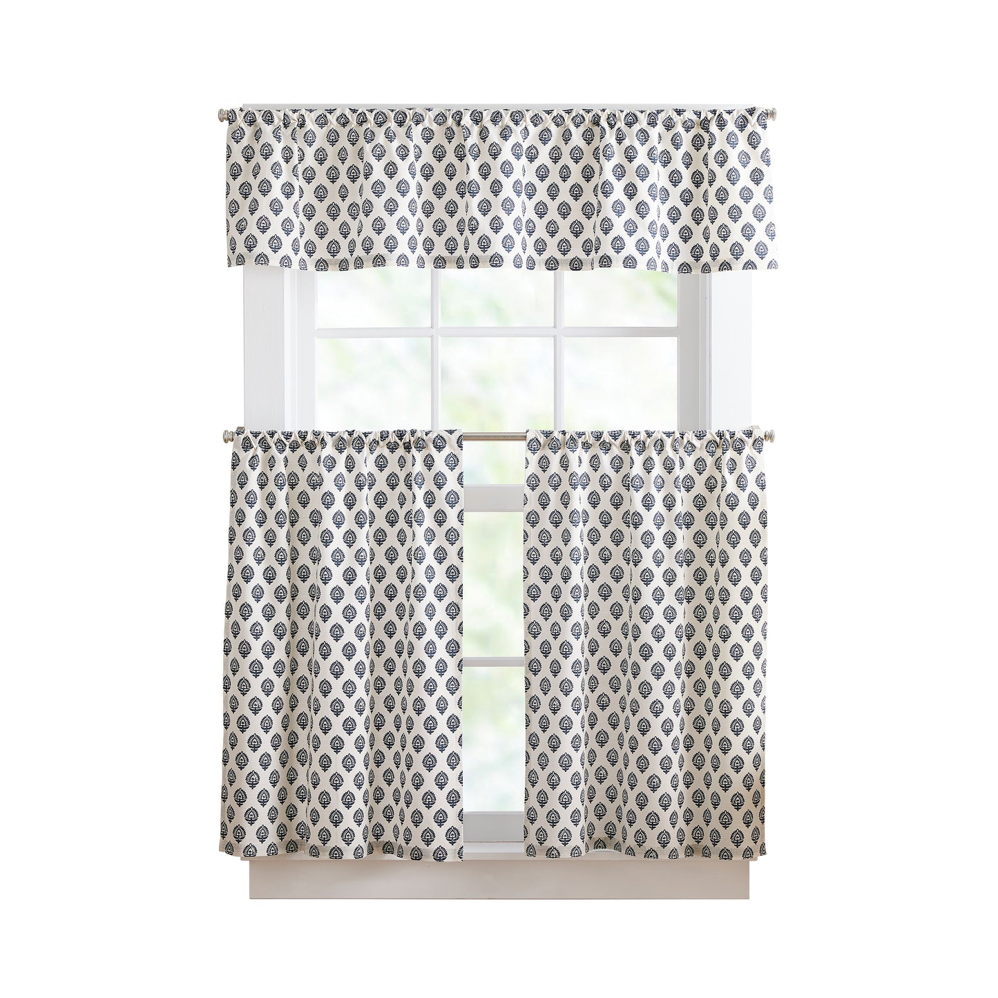 Curtainworks Kiara Valance and Tiers Set