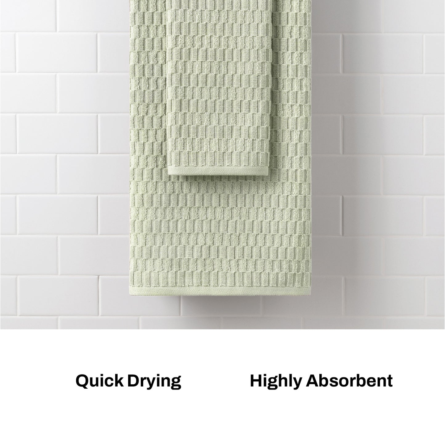 DKNY Metro Tile Quick Dry Bath and Hand Towel 4-Piece Set