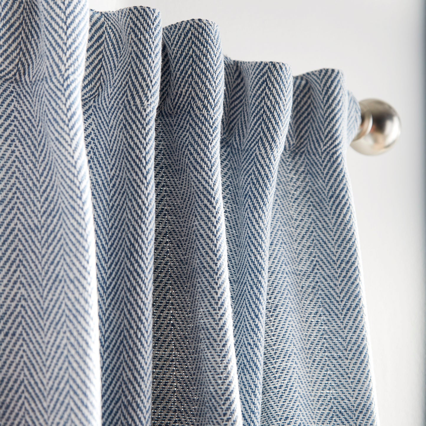 Peri Home Herringbone Backtab Curtain, Set of 2 Panels