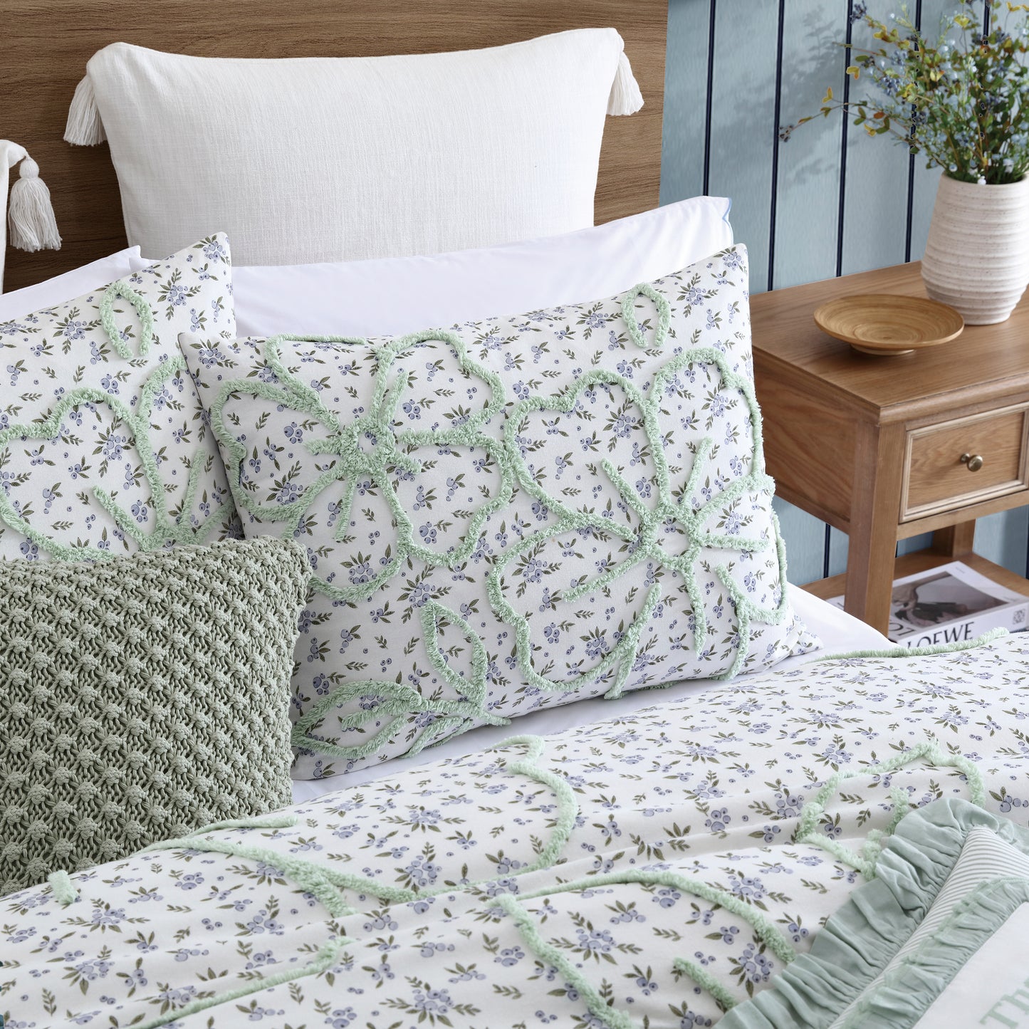 Peri Home Blueberry Chenille Duvet Set