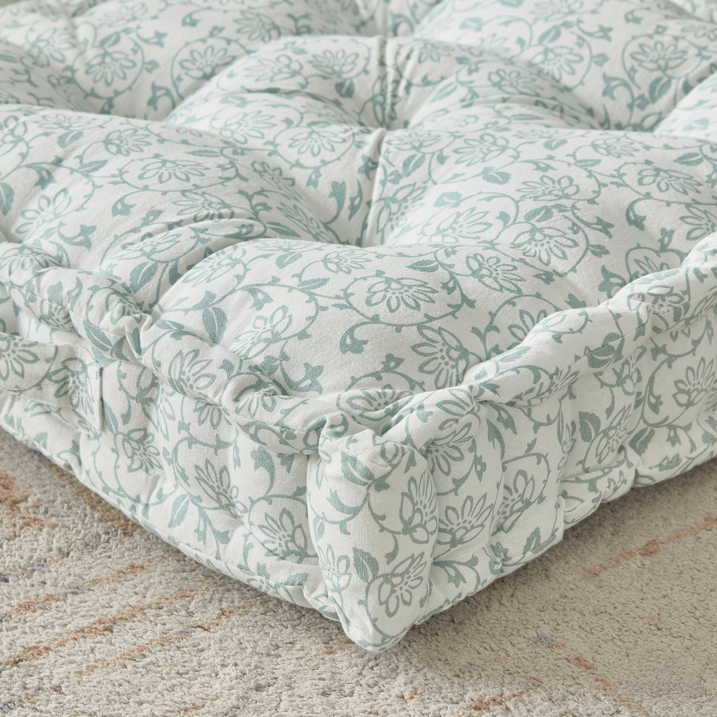Peri Home Vine Floral Floor Cushion Decorative Pillow
