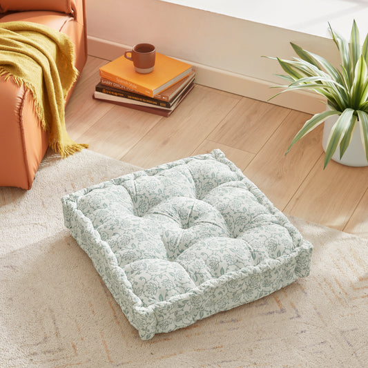 Peri Home Vine Floral Floor Cushion Decorative Pillow