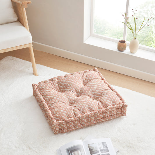 Peri Home Block Floral Floor Cushion Decorative Pillow