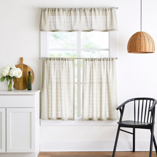 Martha Stewart Ava 3-Piece Valance & Tiers Set