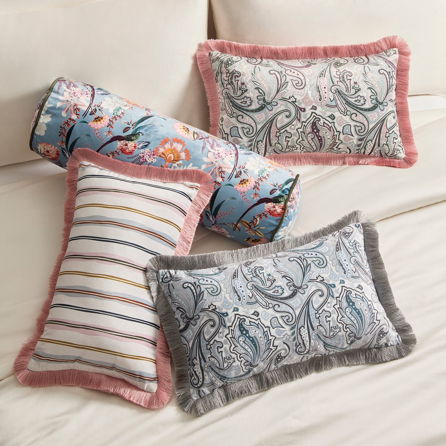 Ted Baker Tropical Birds Printed Bolster Pillow