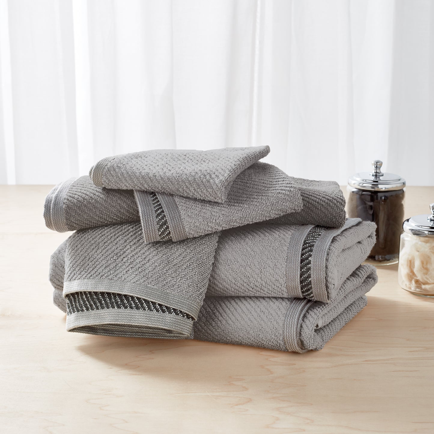 Wellbe Refresh Charcoal 4-Piece Towel Set