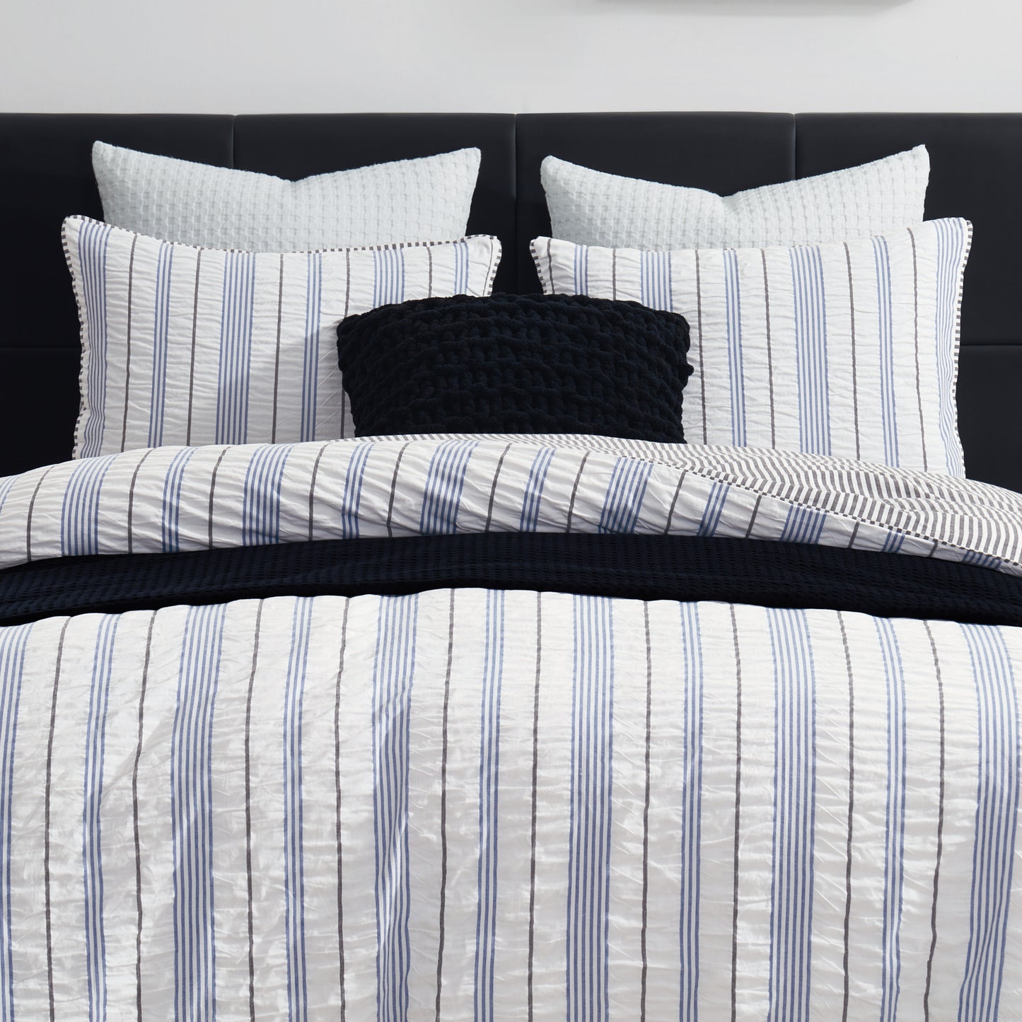 DKNY Seersucker Stripe Comforter Collection Set