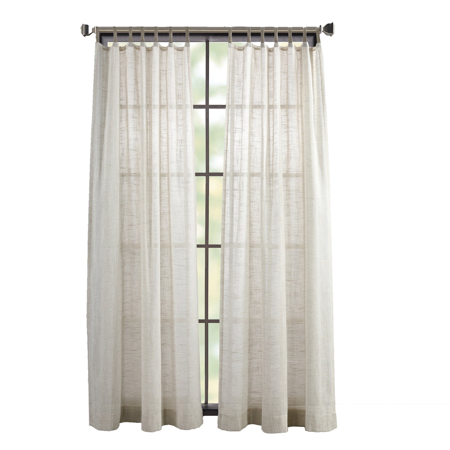 DKNY Classic Linen Jute Curtain Panel Pair