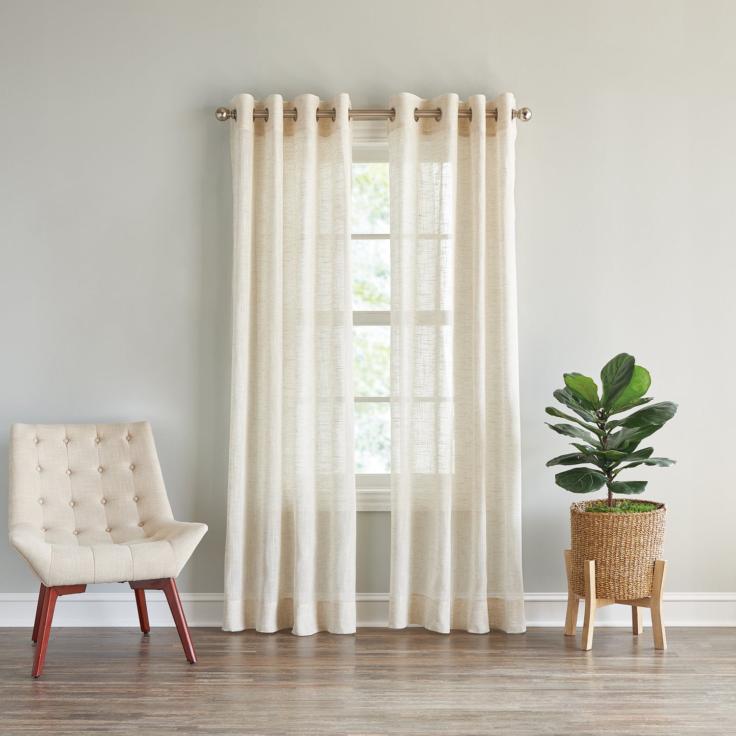 DKNY Classic Linen Grommet Curtains