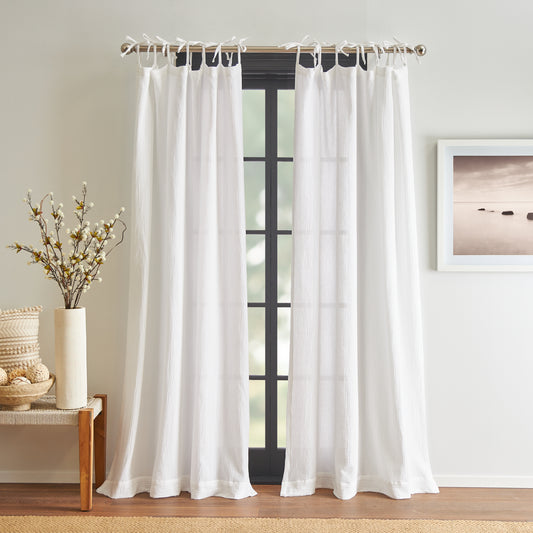 DKNY Pure Cotton Gauze Curtain Panel Pair