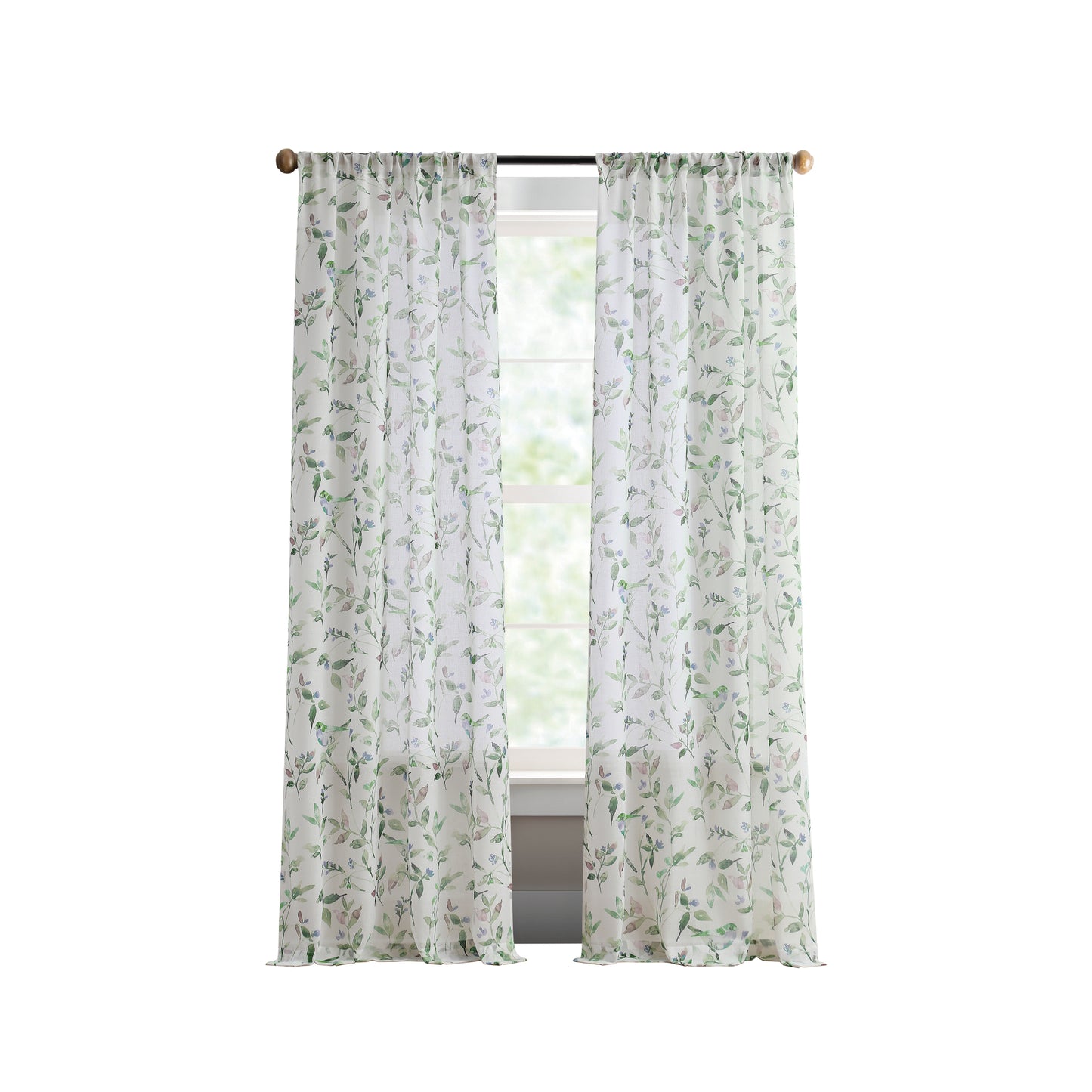 Martha Stewart Kensington Garden Print Curtain Panel Pair