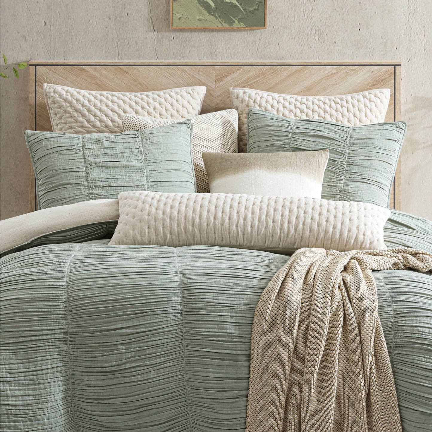 DKNY PURE Ruched Gauze Comforter Set