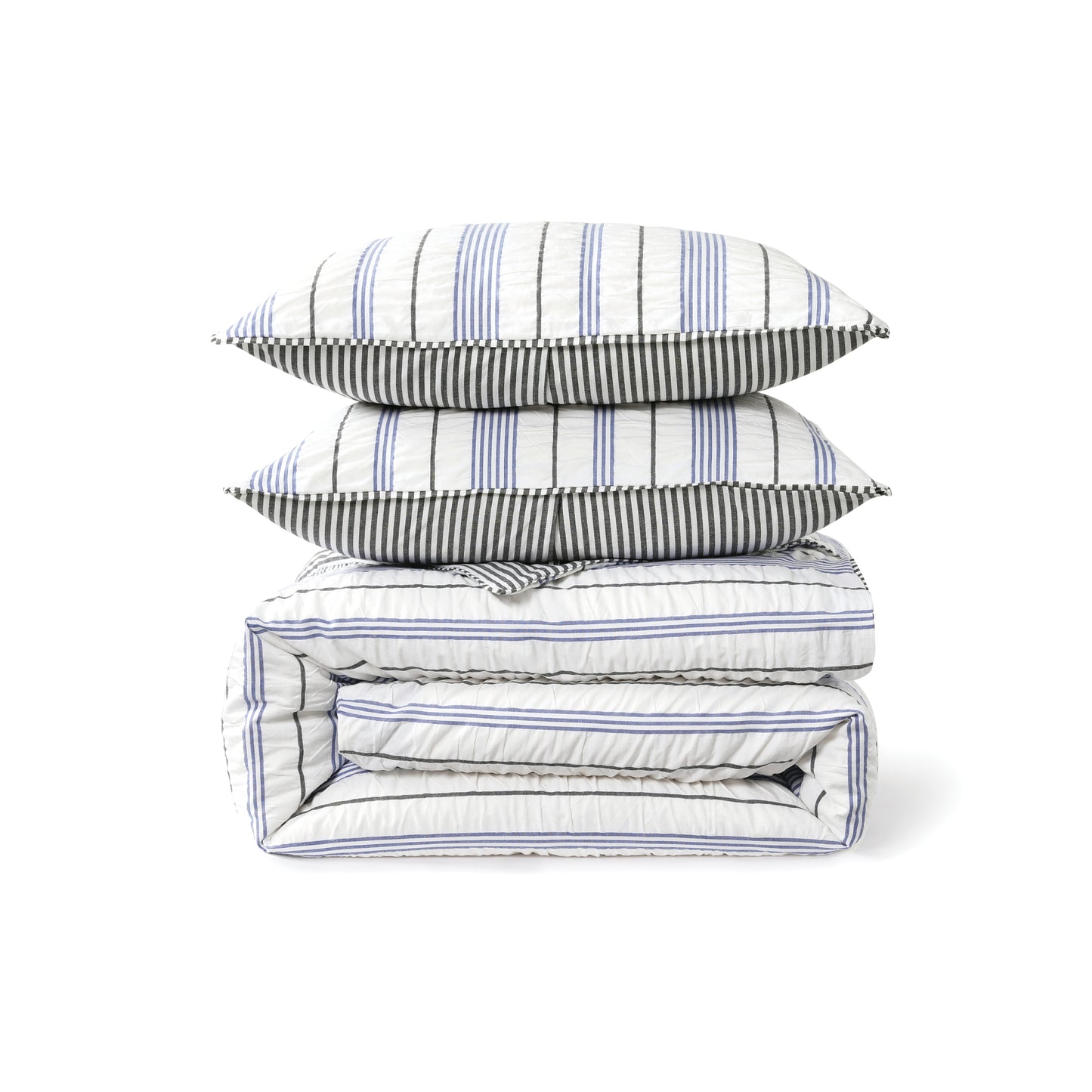 DKNY Seersucker Stripe Comforter Collection Set