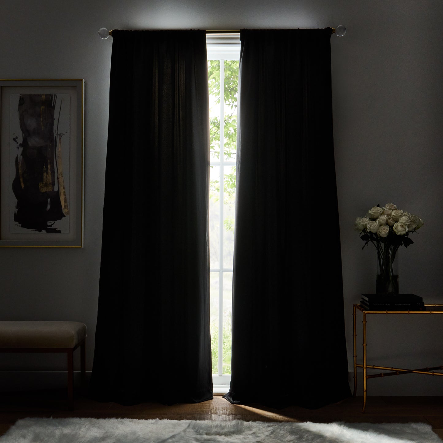 Karl Lagerfeld Paris Silky Cloud Blackout Lined, Set of 2 Curtain Panels