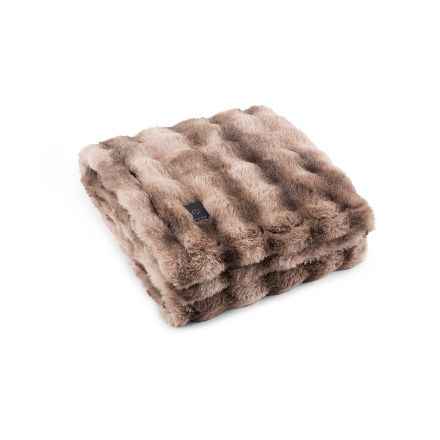 Brookstone Luxe Faux Fur Heated Throw