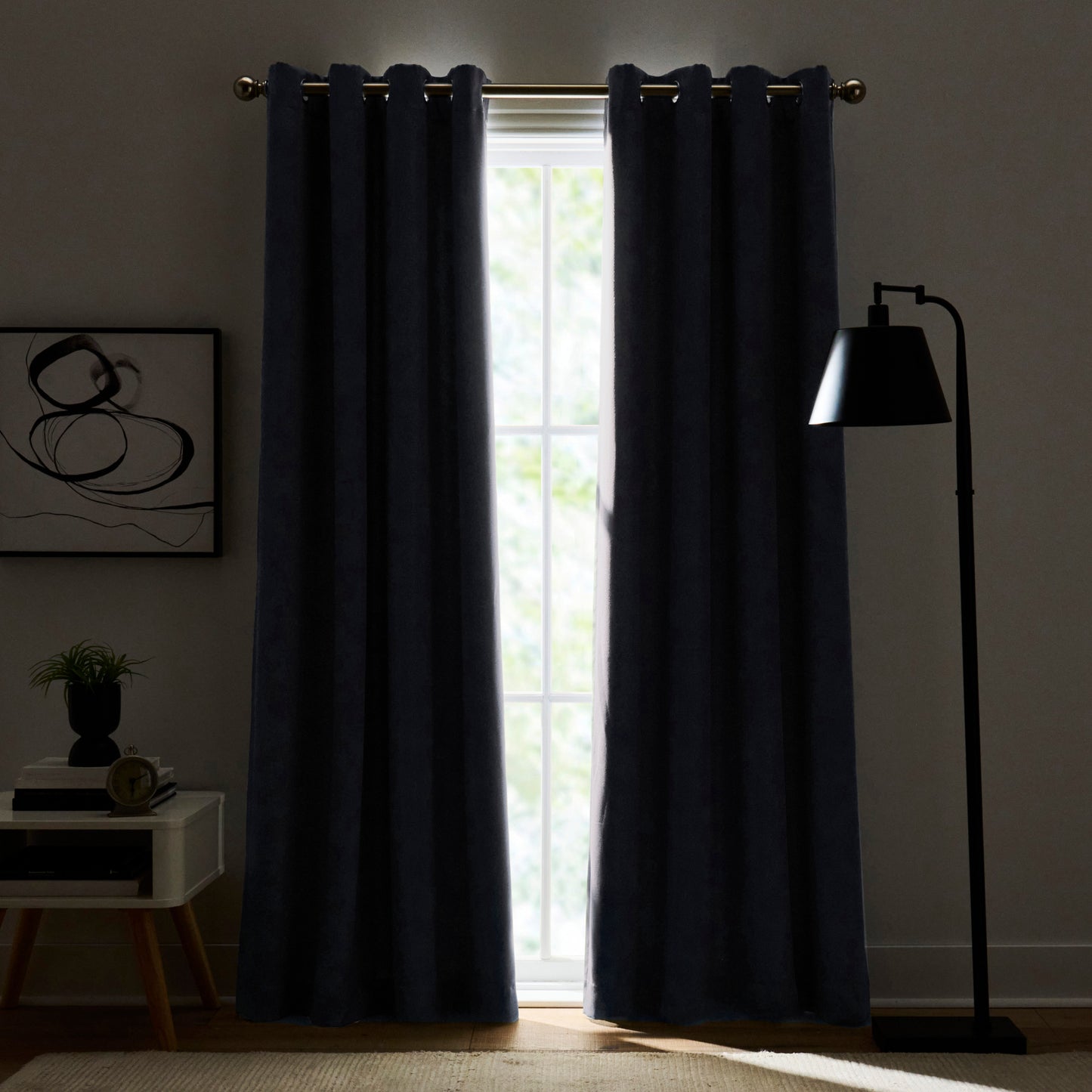 Tommy Hilfiger Kingston Grommet Lined, Set of 2 Curtain Panels