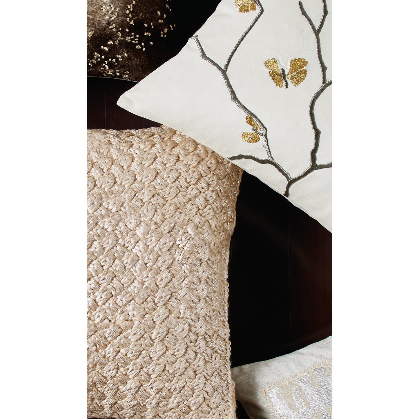 Michael Aram Metallic Knit Decorative Pillow