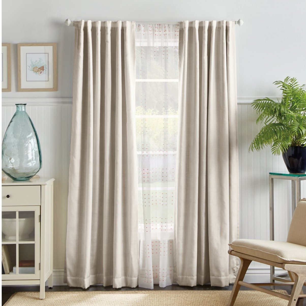 Martha Stewart Bedford Woven Plaid Blackout Curtain Panel Pair