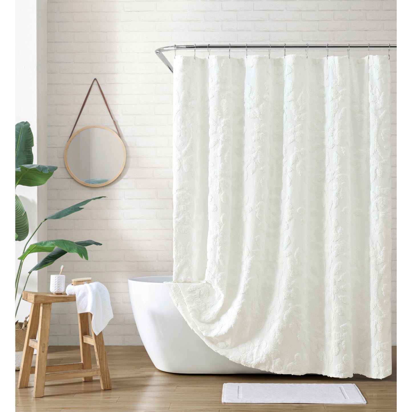 Peri Home Chenille Laurel Shower Curtain