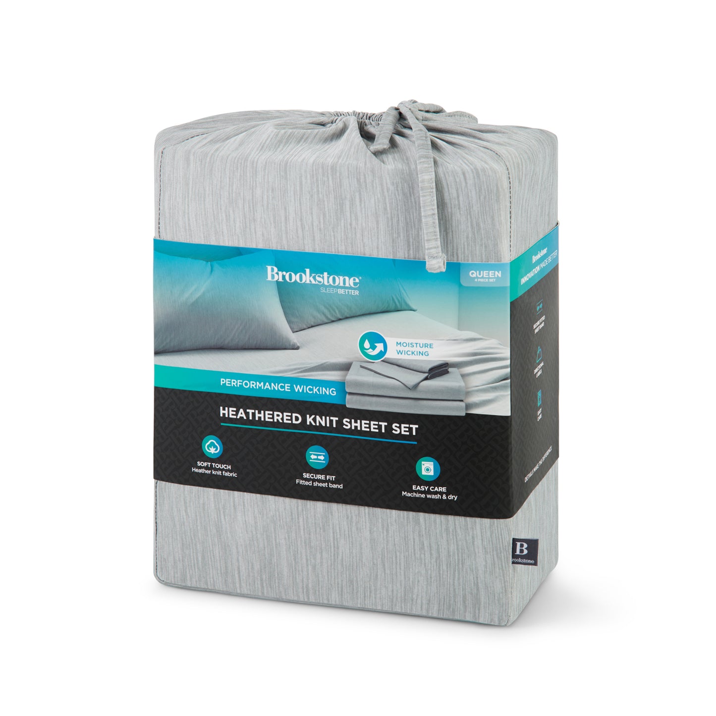 Brookstone Knit Sheet Set With Wicking Technology