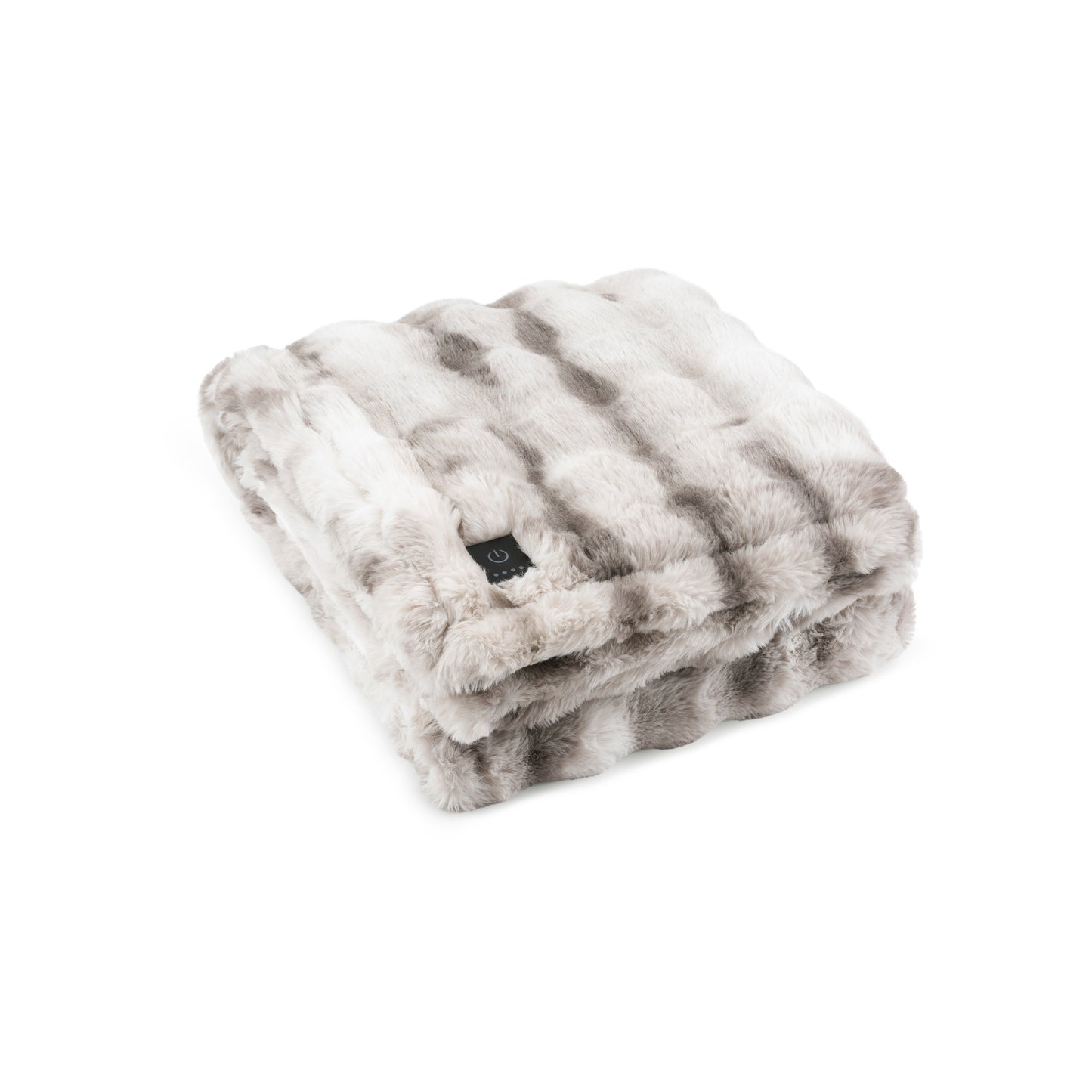 Brookstone Luxe Faux Fur Heated Throw