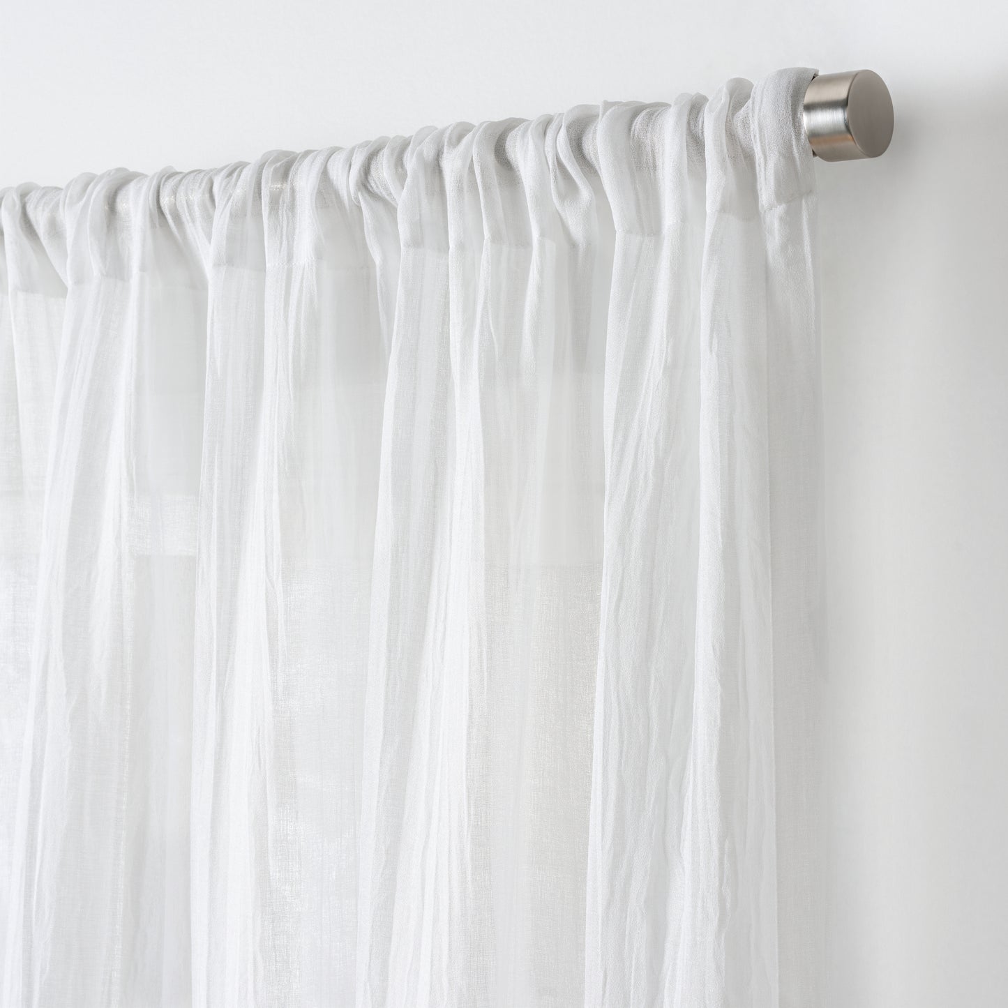 Martha Stewart Crinkle Sheer Curtain Poletop Panel Pair