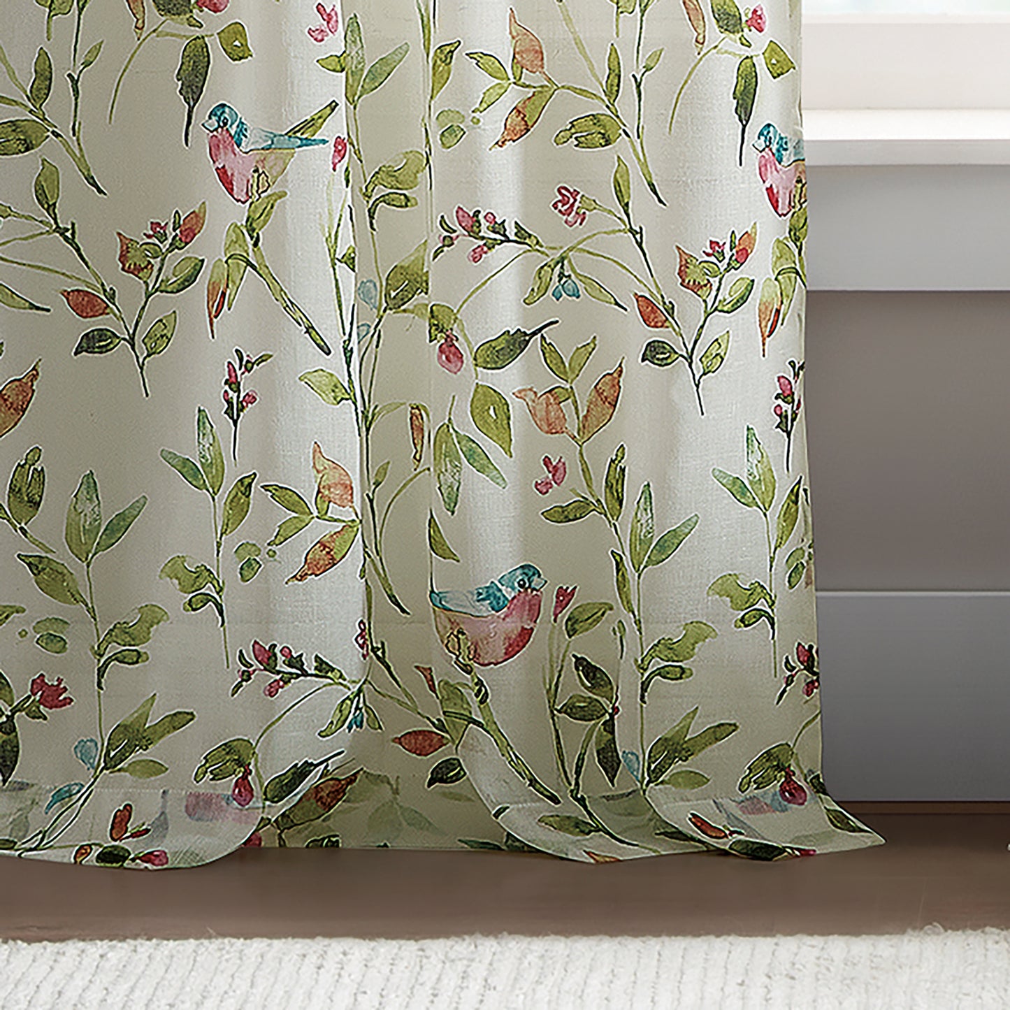 Martha Stewart Kensington Garden Print Curtain Panel Pair