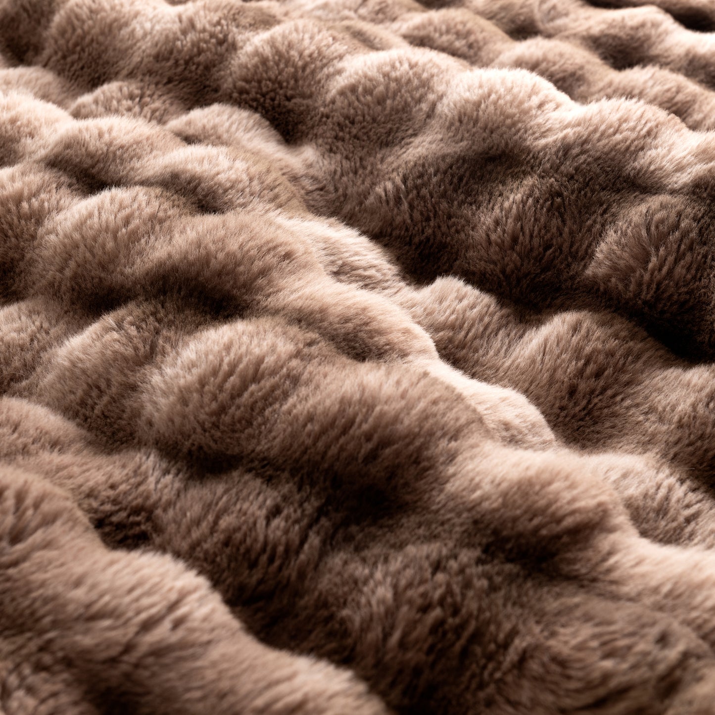 Brookstone Luxe Faux Fur Heated Throw