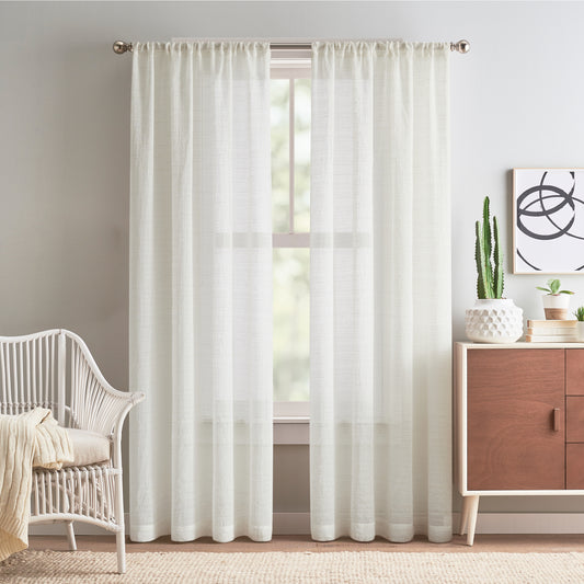 DKNY Antigua Linen Poletop Curtain Panel Pair