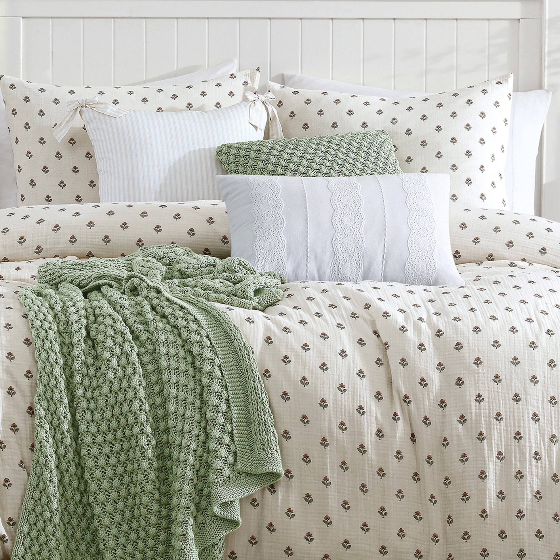 Peri Home Linen Eyelet Decorative Pillow