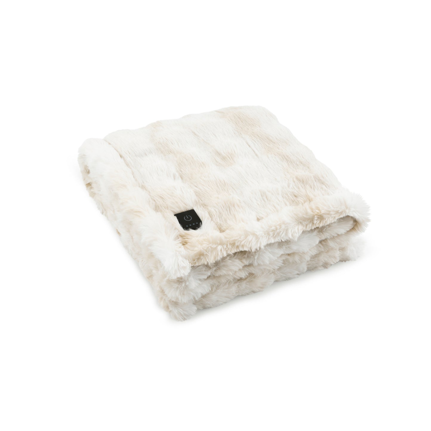 Brookstone Luxe Faux Fur Heated Throw