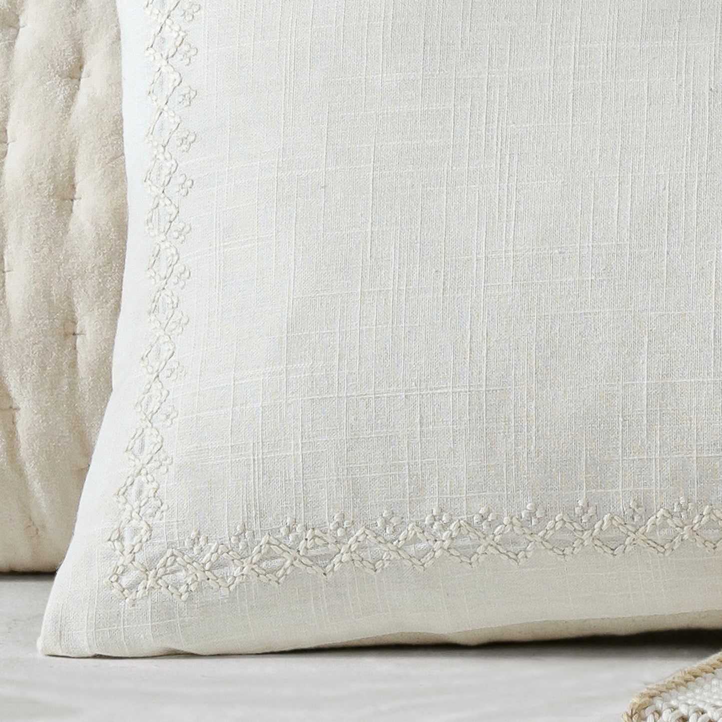 DKNY PURE Border Embroidery Decorative Pillow