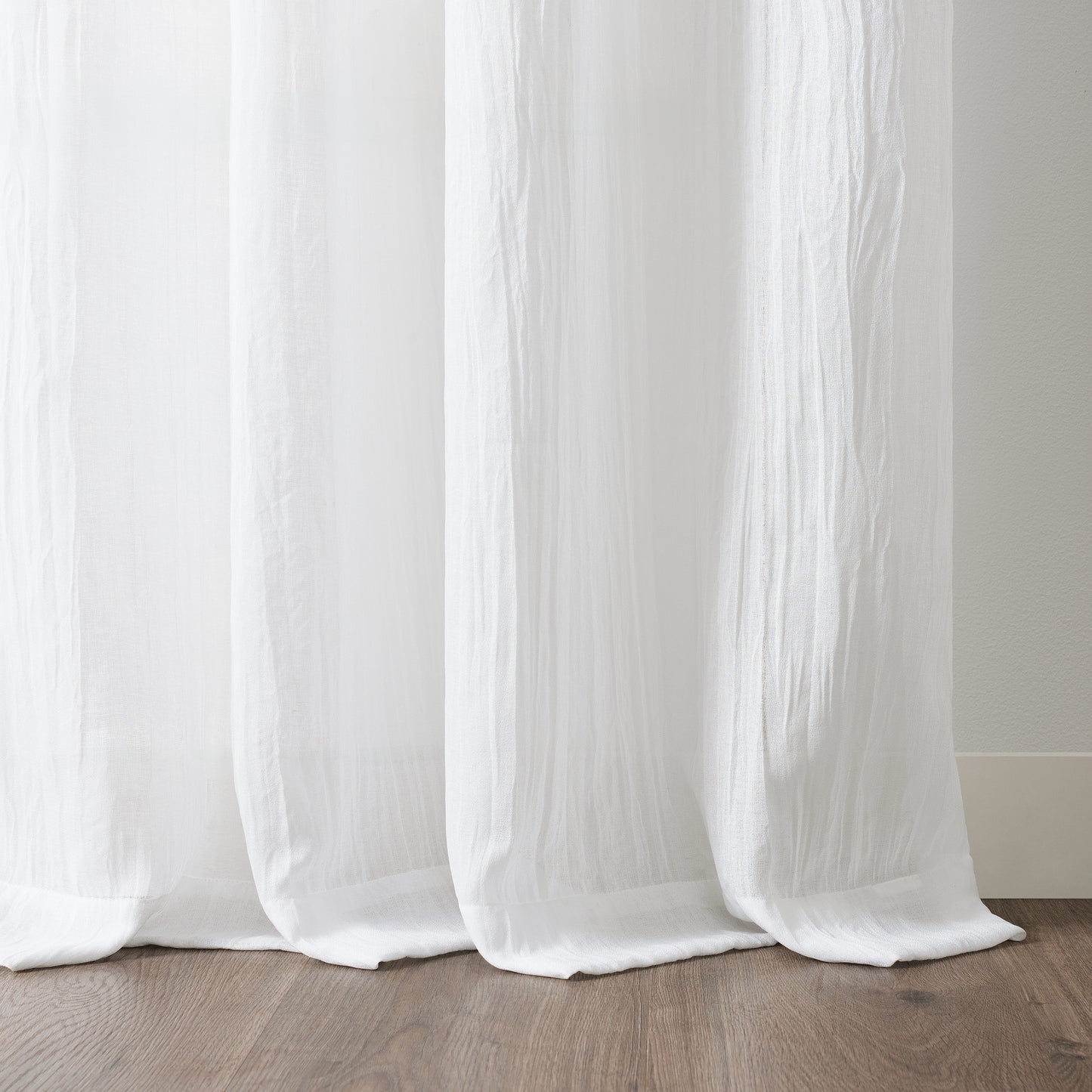 Martha Stewart Crinkle Sheer Curtain Poletop Panel Pair