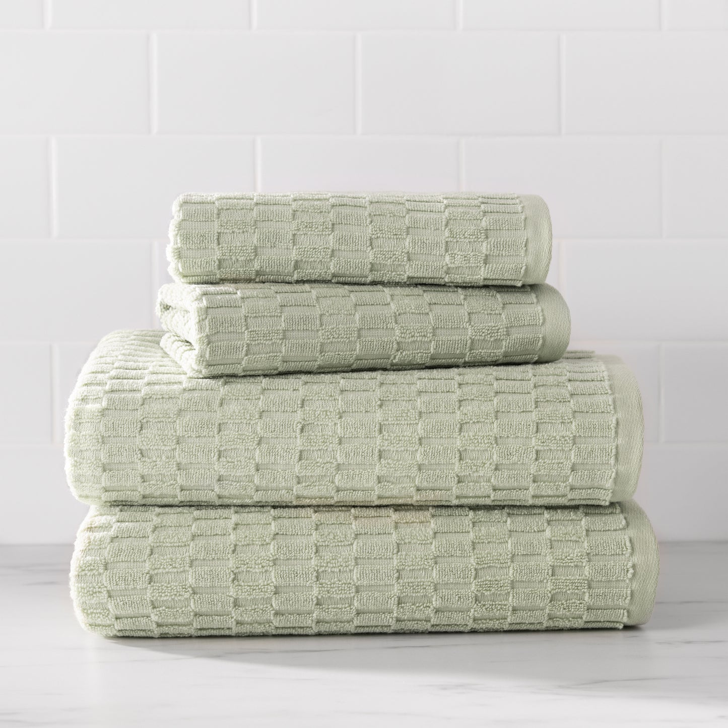 DKNY Metro Tile Quick Dry Bath and Hand Towel 4-Piece Set