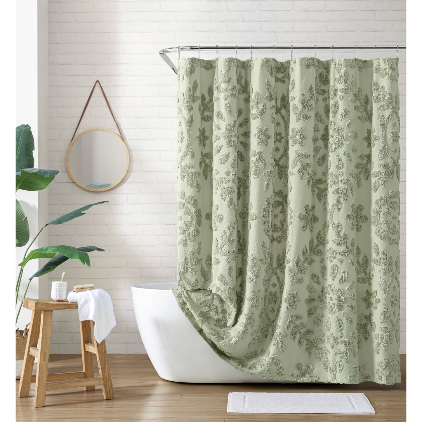 Peri Home Chenille Laurel Shower Curtain