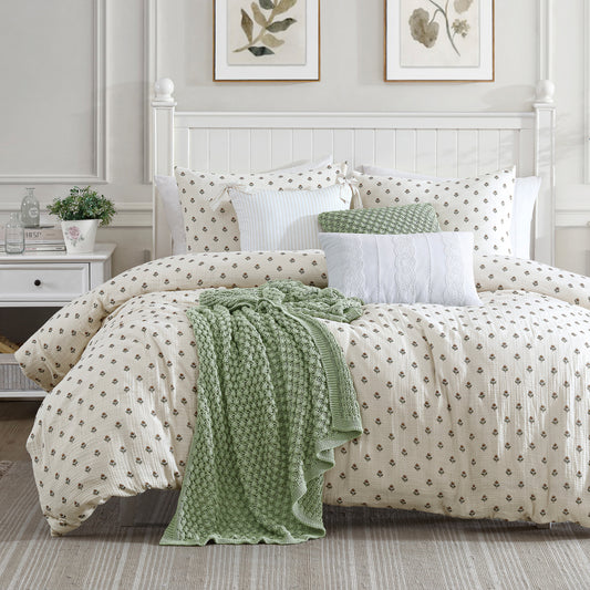 Peri Home Block Print Gauze Comforter Set