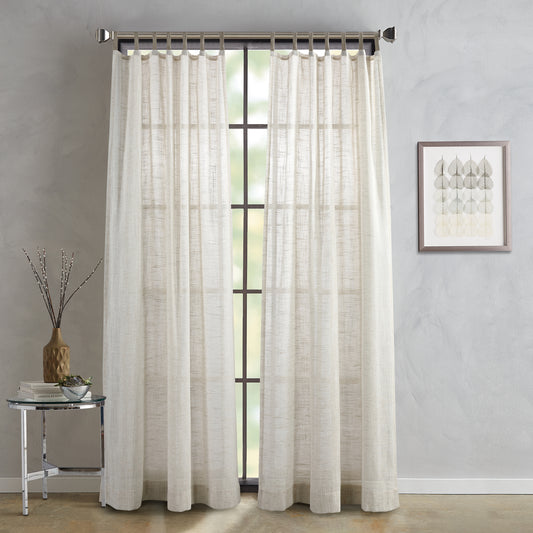 DKNY Classic Linen Jute Curtain Panel Pair