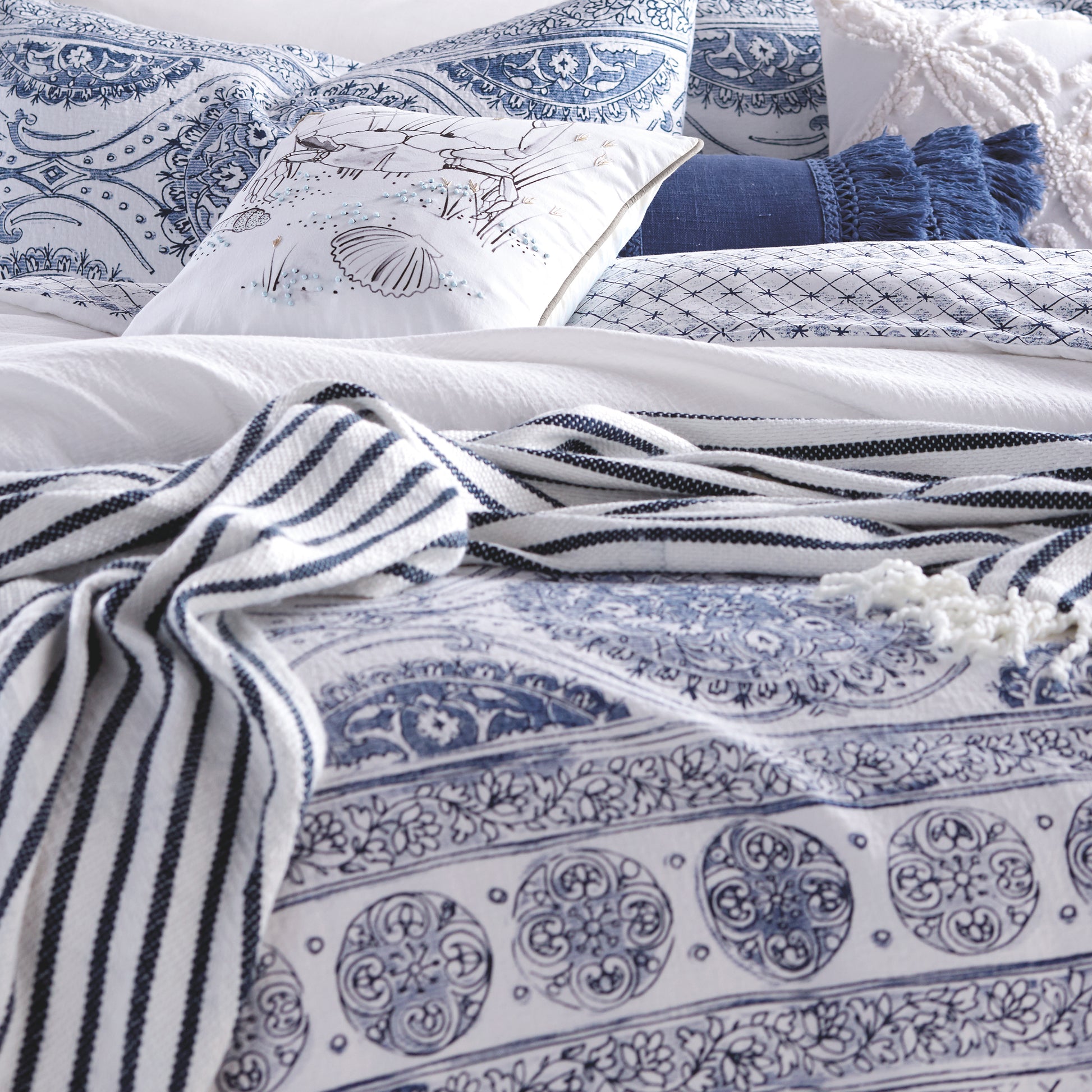 Peri Home Matelasse Medallion Comforter Bedding Collection