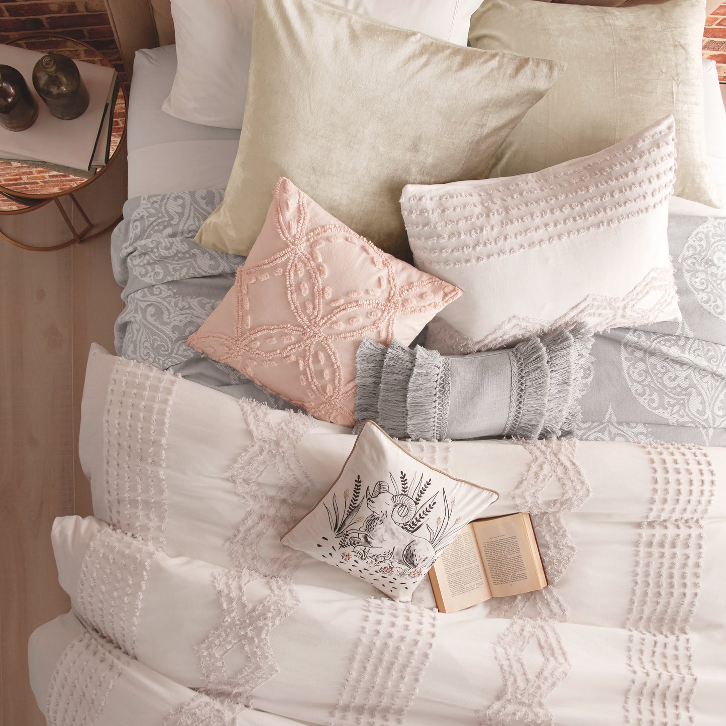 Peri Home Cut Geo Comforter Bedding Collection lilac
