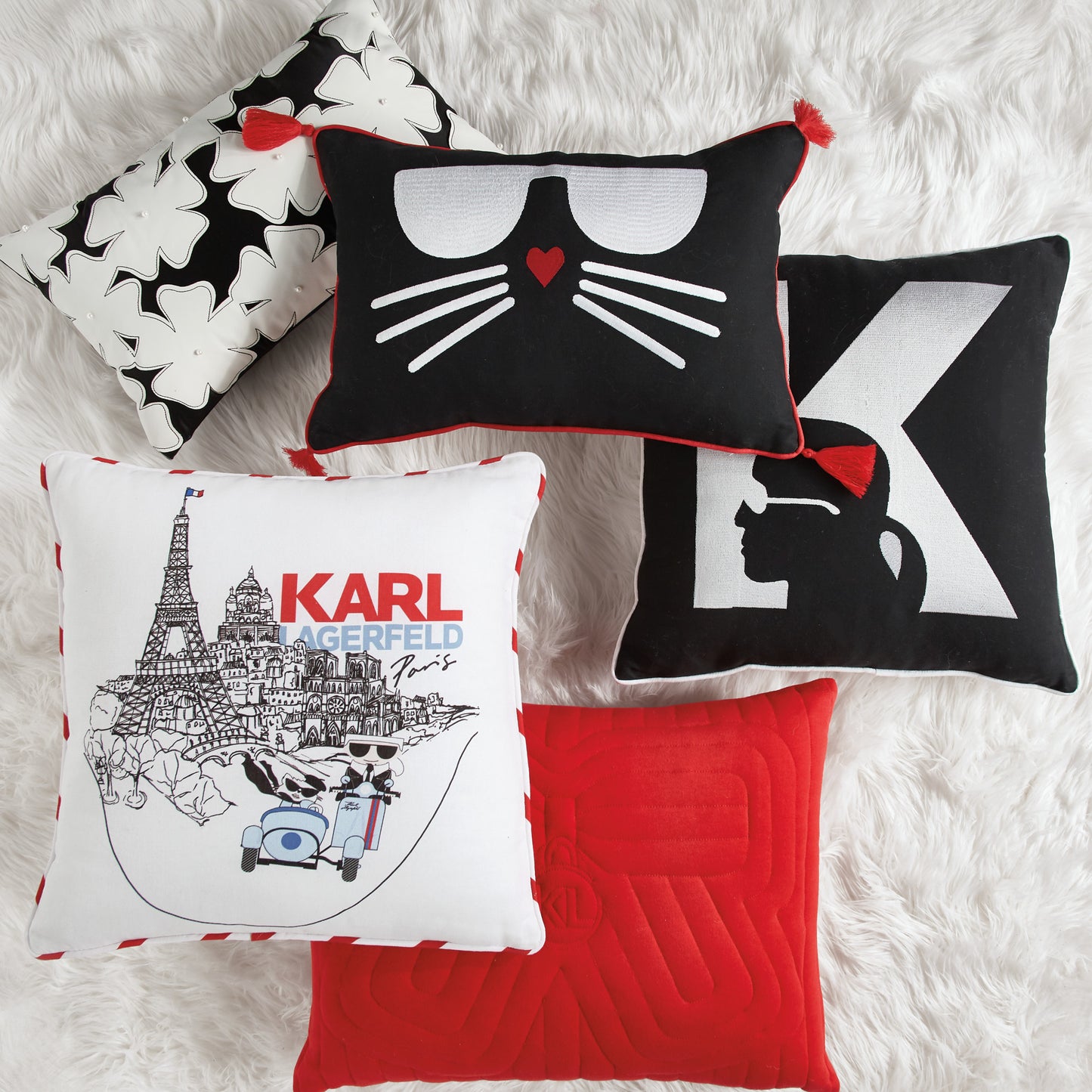 Karl Lagerfeld Paris Quilted Bow Decorative Pillow