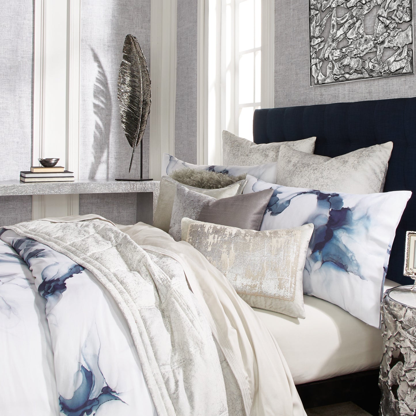 Michael Aram Blue Mist Duvet Bedding Collection