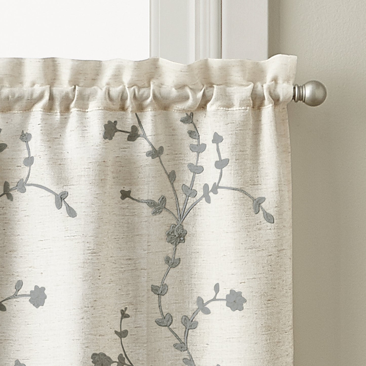 Curtainworks Lynette Tier & Valance Separates Grey