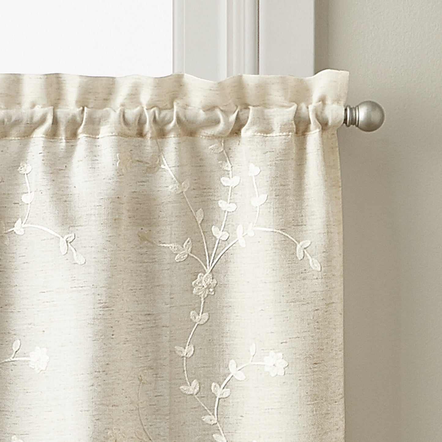 Curtainworks Lynette Tier & Valance Separates Linen