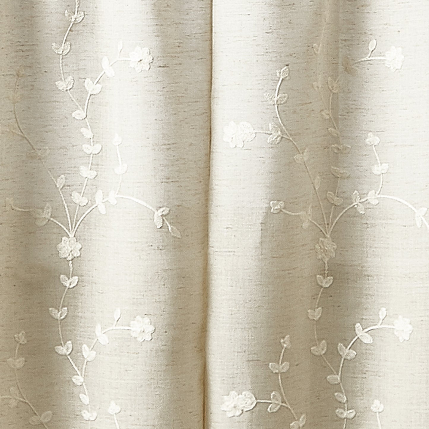 Curtainworks Lynette Tier & Valance Separates Linen