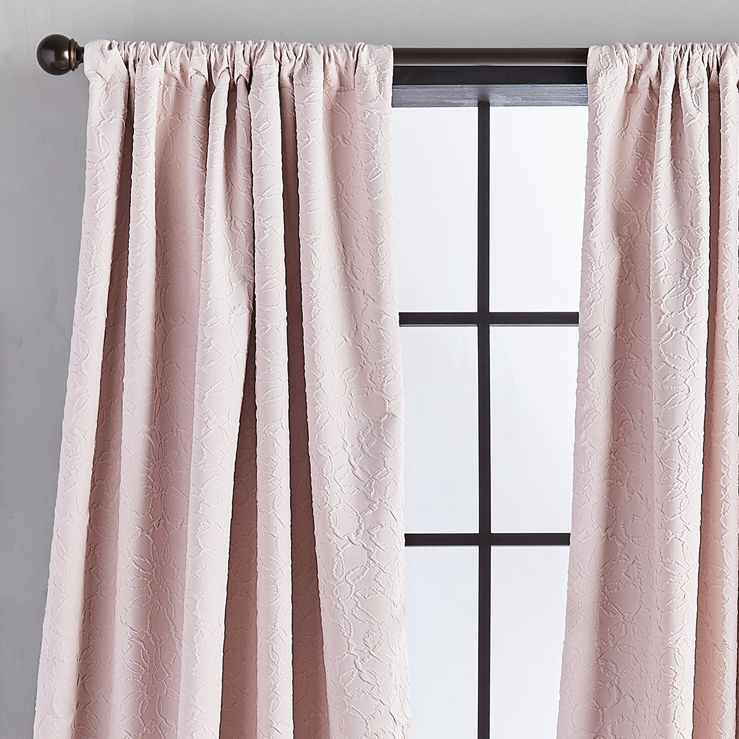 Bloomsbury Microsculpt Window Curtain Panel Blush