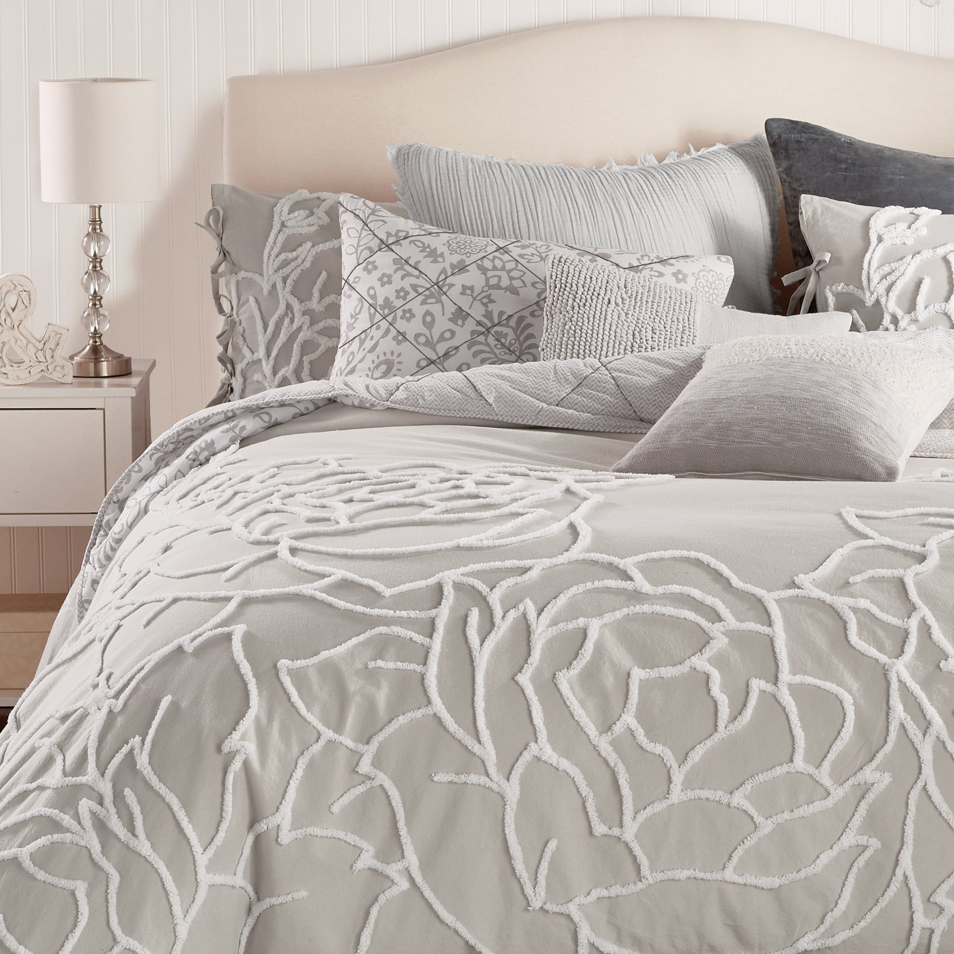 Peri Home Chenille Rose Comforter Bedding Collection
