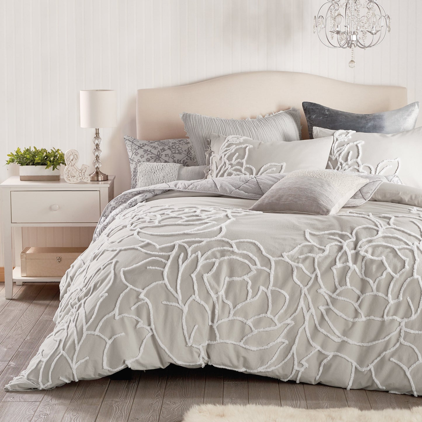 Peri Home Chenille Rose Comforter Bedding Collection